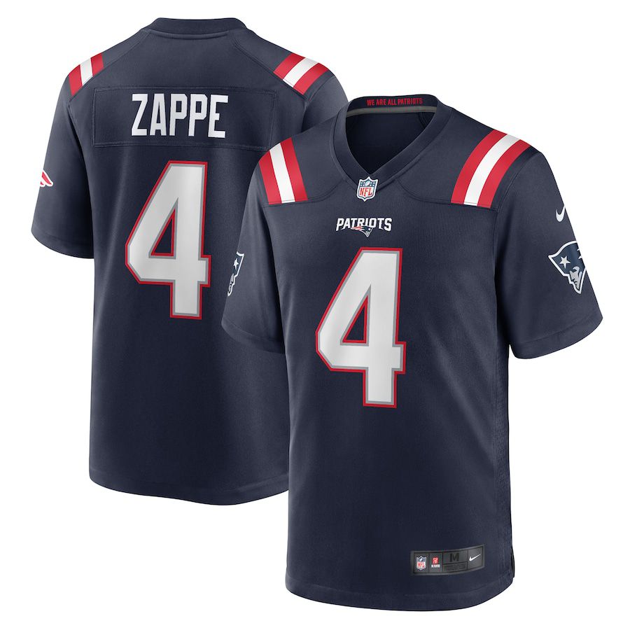 Men New England Patriots #4 Bailey Zappe Nike Navy Game Player NFL Jersey->chicago bears->NFL Jersey